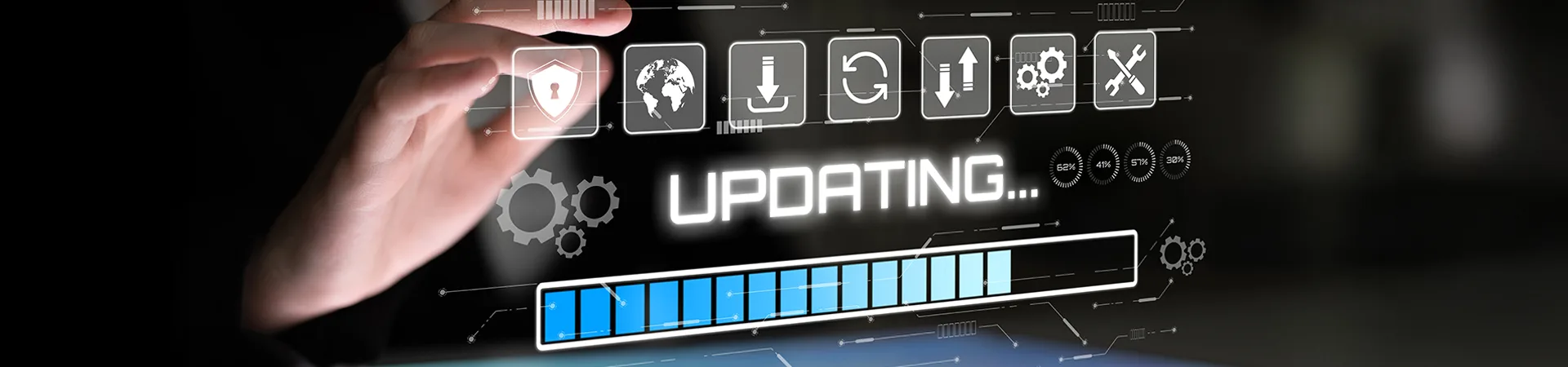 Página de descarga clonada que imita el sitio oficial de un fabricante de software, ilustrando cómo los instaladores falsos deshabilitan Windows Update y configuran exclusiones de antivirus en equipos corporativos