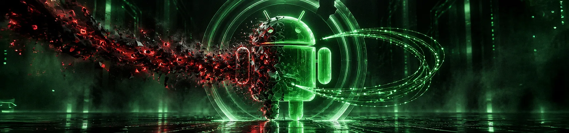 Celular Android comprometido por el malware RatHat tras abrir un SMS fraudulento, con la depuración inalámbrica activada y un túnel de datos hacia los servidores del atacante