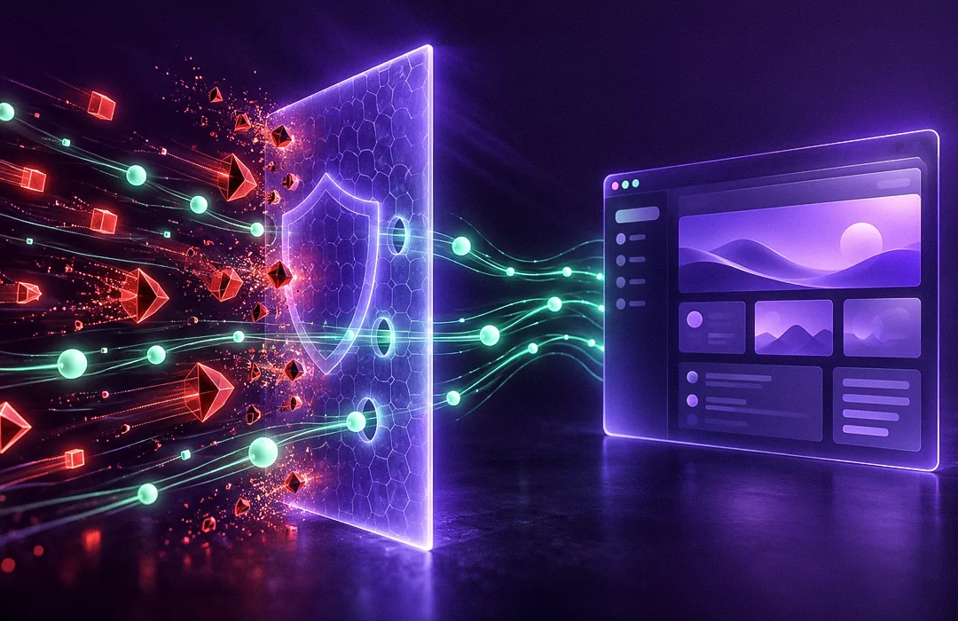 Portal web de una entidad peruana protegido por un web application firewall que filtra el tráfico entrante y detiene los intentos de ataque antes de que lleguen a la aplicación